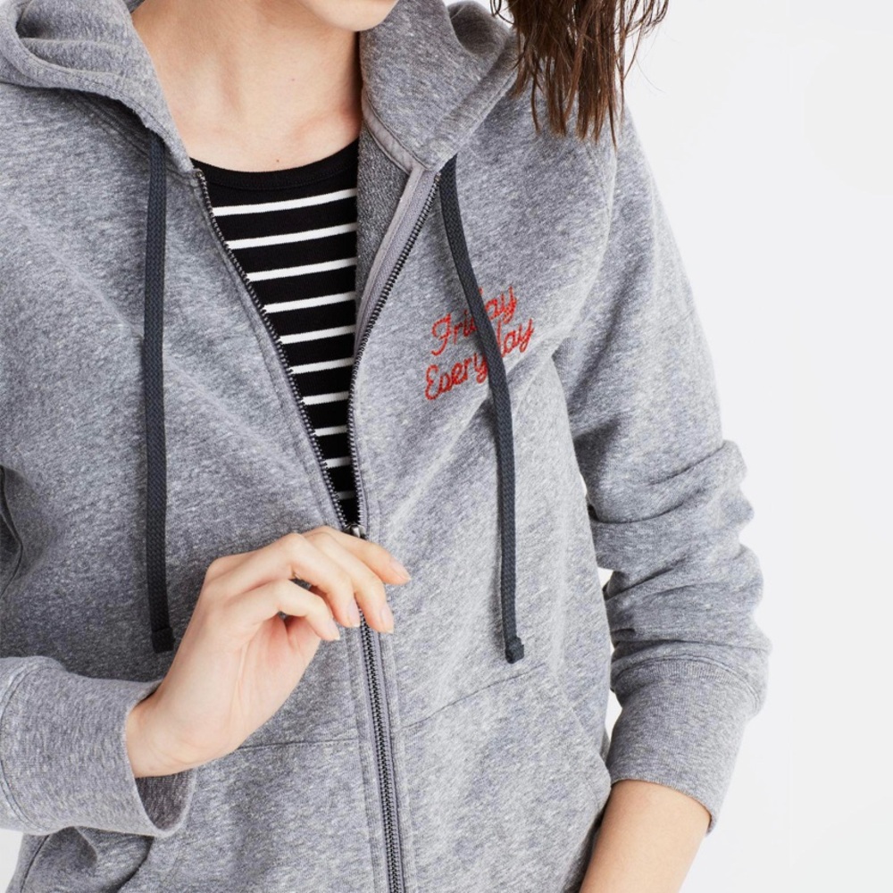 Madewell Friday Every Day zip hoodie
